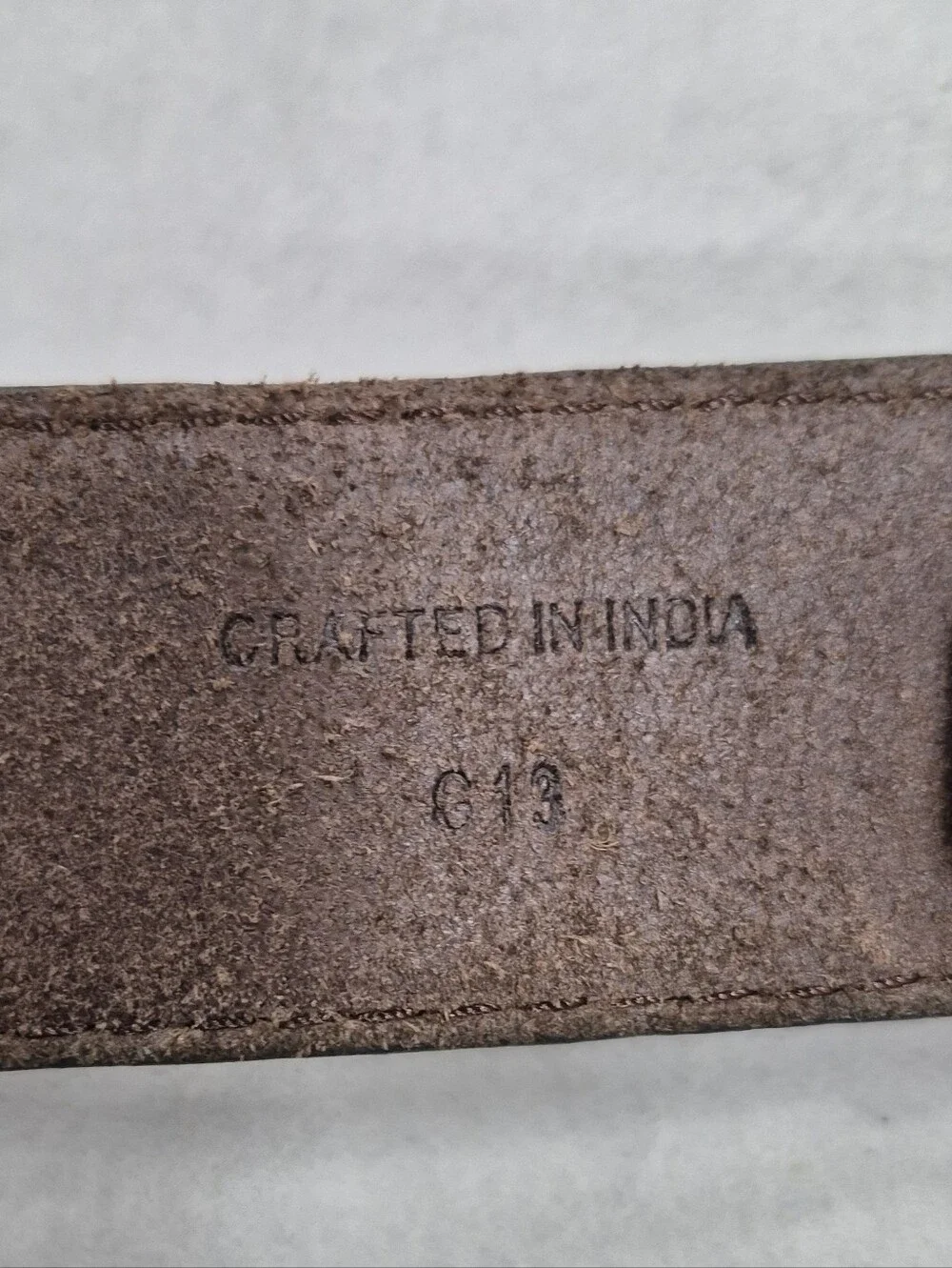 Cole Haan belt men's 36 sage green soft leather brushed silver buckle